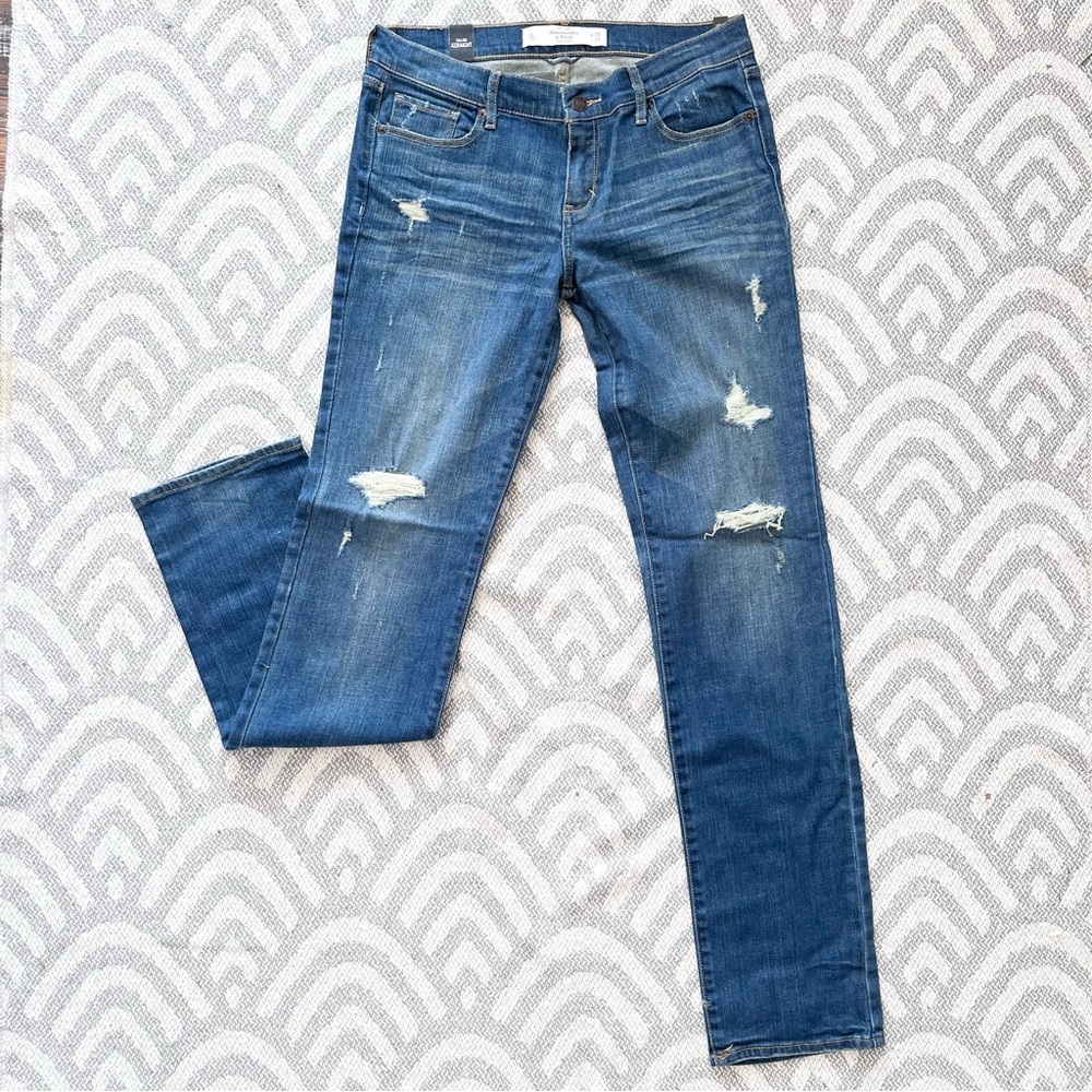 ABERCROMBIE & FITCH Women’s Perfect Stretch Fallon Straight Jeans 8 Long (29)